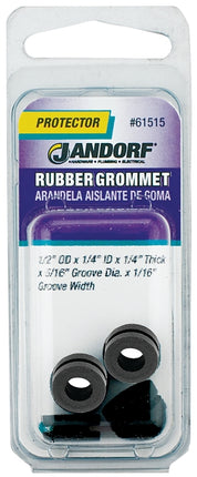 Jandorf 61515 Grommet, Rubber, Black, 1/4 in Thick Panel :CD: QUANTITY: 1