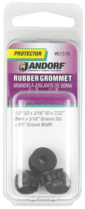 Jandorf 61516 Grommet, Rubber, Black, 7/32 in Thick Panel :CD: QUANTITY: 1