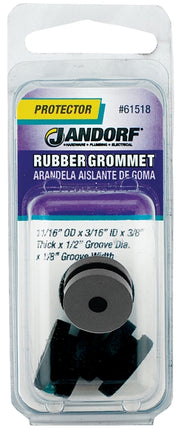 Jandorf 61518 Grommet, Rubber, Black, 3/8 in Thick Panel :CD: QUANTITY: 1