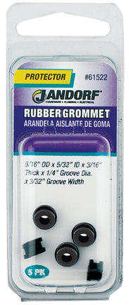 Jandorf 61522 Grommet, Rubber, Black, 3/16 in Thick Panel :CD: QUANTITY: 1