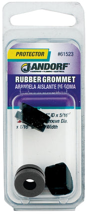 Jandorf 61523 Grommet, Rubber, Black, 5/16 in Thick Panel :CD: QUANTITY: 1