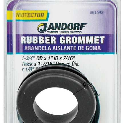 Jandorf 61543 Grommet, Rubber, Black, 7/16 in Thick Panel :CD: QUANTITY: 1