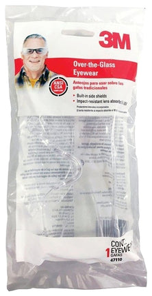 3M 47110-WV10 Eyeglass Protector, Unisex, Anti-Scratch Lens, Clear Frame, UV Protection: Yes :EA: QUANTITY: 1