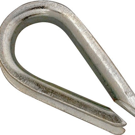 Campbell T7670609 Wire Rope Thimble, 1/8 in Dia Cable, Malleable Iron, Electro-Galvanized :EA: QUANTITY: 10