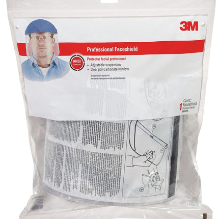 3M 90028-80025T Face Shield, Polycarbonate Visor, Clear Visor :EA: QUANTITY: 1