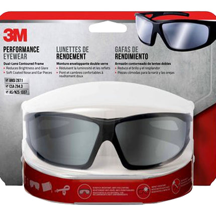 3M 90213-HZ4-NA Safety Eyewear, Anti-Fog, Scratch-Resistant Lens, Plastic Frame, Black Frame, UV Protection: Yes :EA: QUANTITY: 1