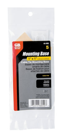 Gardner Bender 45-MB Mounting Base, Nylon, Natural White :PK  5: QUANTITY: 1