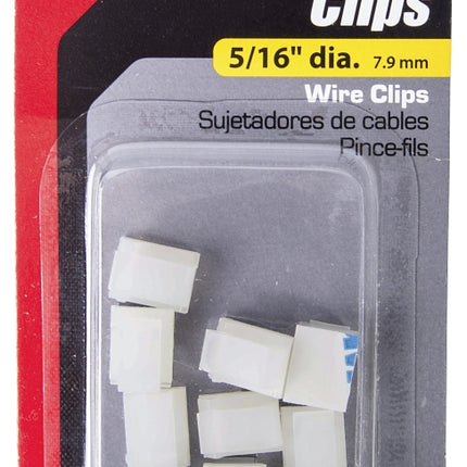 Gardner Bender GWC-1510 Wire Clip, Poly, White, Stick-On Mounting :CD 10: QUANTITY: 1