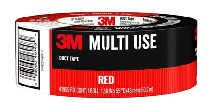 3M 3955-RD Duct Tape, 60 yd L, 1.88 in W, Red :ROLL: QUANTITY: 1