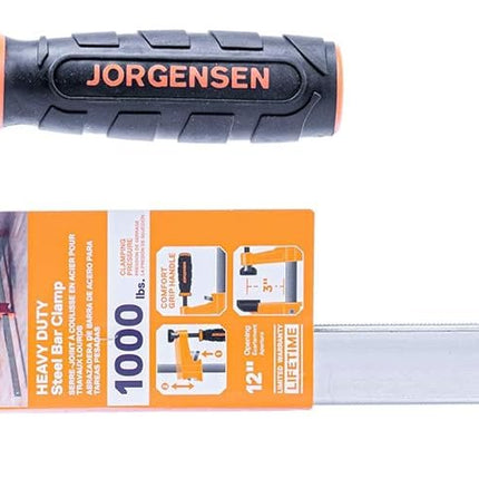 Pony Jorgensen 3712-HD 12-Inch Heavy-Duty Steel Bar Clamp, Orange