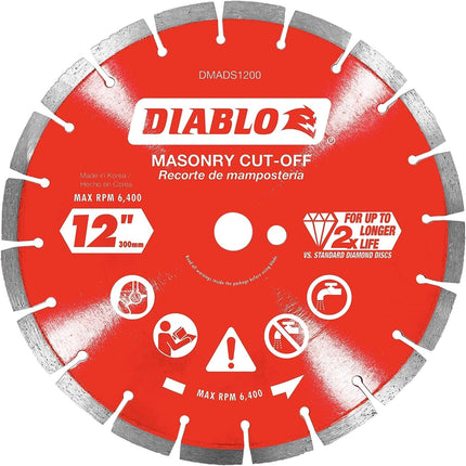 Diablo 12 in. Diamond Segmented Cut-Off Discs for Masonry
