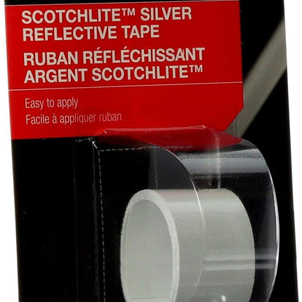 3M Scotchlite Silver Reflective Tape, 03455, 1 in x 36 in, 1 Roll