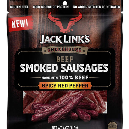 Jack Links Spicy Red Pepper Beef Smoked Sausages
