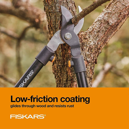 Fiskars 28" Steel Blade Garden Bypass Lopper and Tree Trimmer - Sharp Precision-Ground Steel Blade for Cutting up to 1.5" Diameter