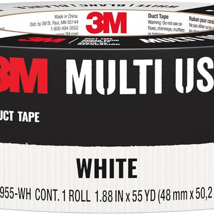 3M 3955-WH Duct Tape, White, 1.88-In. x 60-Yd. - Quantity 1
