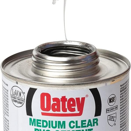 Oatey 31020 32 oz Medium Cement, PVC Clear