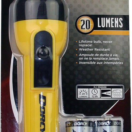 Dorcy Heavy Duty Worklight Flashlight with Batteries, 41-2350 , Green