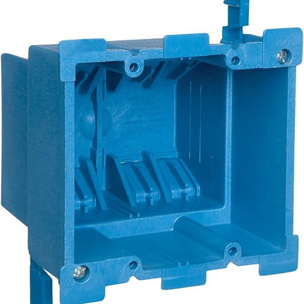 Carlon BH234R Outlet Box, Old Work, 2 Gang, 3-7/8-Inch Length by 2-3/8-Inch Width by 3-5/8-Inch Depth, Blue