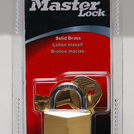 Master Lock 130D Solid Brass Padlock, 1-3/16-inch