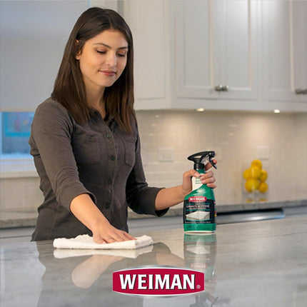Weiman Granite Cleaner and Polish - 12 Fluid Ounce - Enhances Natural Color in Granite Quartz Marble Soap Stone and More