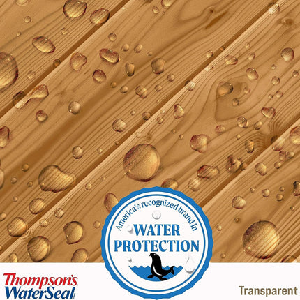Thompson’s WaterSeal Transparent Waterproofing Wood Stain and Sealer, Chestnut Brown, 1 Gallon