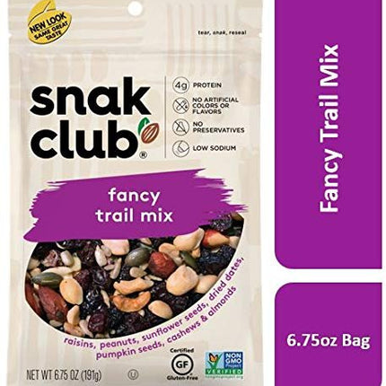 Snak Club Fancy Trail Mix Resealable 6.75 ounce Bag