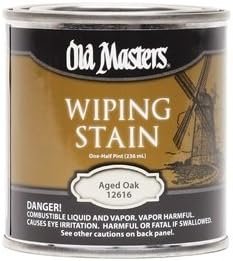 Old Masters 12616 Semi-Transparent Oil-Based Wiping Stain, 0.5 Pint, Aged Oak