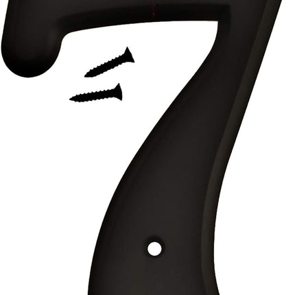 Hy-Ko Products 30207 Plastic House Number 7 (SEVEN) 6" High, Black, 1 Piece