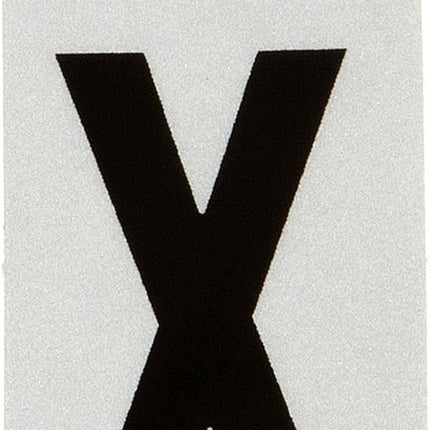 Hy-Ko RV-15/X Reflective Letter with x Sign, 1.25", Black