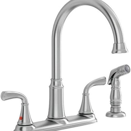 Tinley 7408400.075 Kitchen Faucet With Side Spray Lever Handle