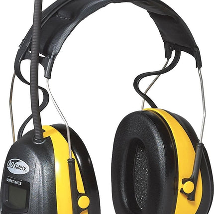 3M 9054100000V Earmuf Safety Headset W/Radio, Noise Reductn, Lcd, Bk/Yw