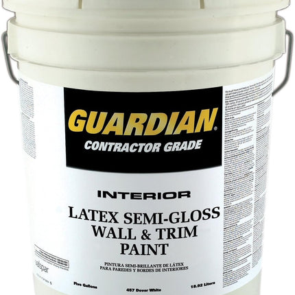 Guardian Contractor Grade 5 Gallons Semi-Gloss Dover White Contractor Grade Interior Latex W