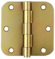 MINTCRAFT 20347ST4C ProSource 2973287 Hinge, L X 3-1/2 in W Door, 6 Holes, 2.2 Mm Thick Leaf, Steel, 3-1/2" x 3-1/2", Yellow