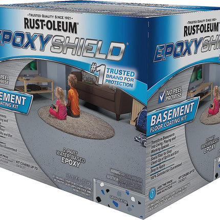 Rust-Oleum 203007 EPOXYSHIELD Basement Floor Coating, 120 Fl Oz, Gray