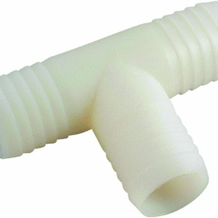 Anderson Metals 53724-04 Pipe Fitting, Nylon Hose Barb Tee, 1/4 In. ID - Quantity 10
