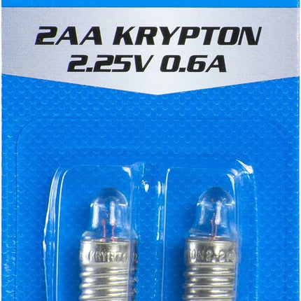 Dorcy 2AA-2.25-Volt, 0.6A Krypton Replacement Bulb, 2-Pack (41-1664)