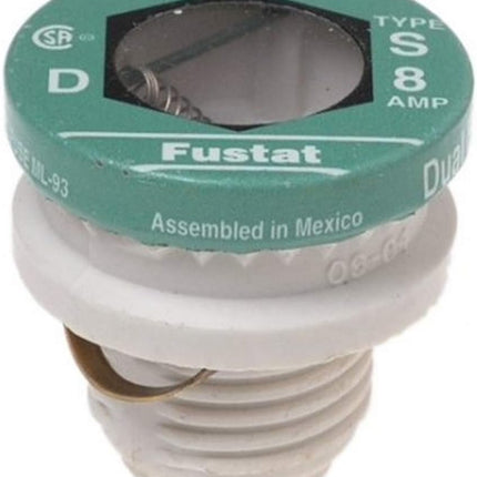 Bussmann BP/S-8 8 Amp Type S Time-Delay Dual-Element Plug Fuse Rejection Base, 125V UL Listed Carded