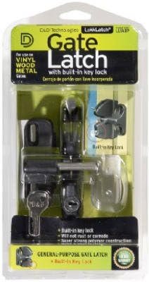 NATIONAL HARDWARE, Auto Gate Latch 4-9-16in Blk, CD