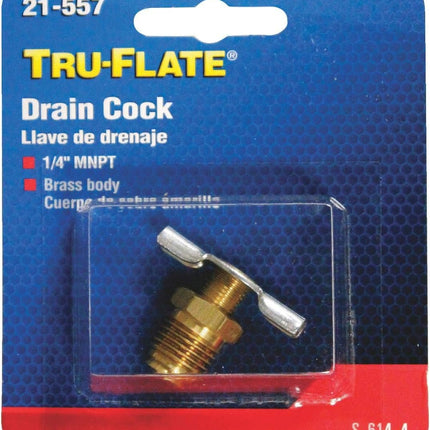 Tru-Flate Drain Cocks 1/4 " Npt Brass