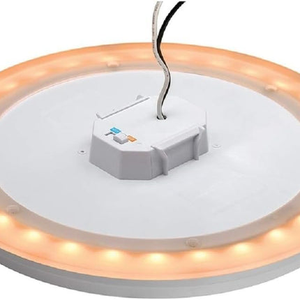 ETI Nightlightr 1.7" H x 11" W x 11" L White LED Ceiling Light Fixture with Nightlight - Case Of: 1