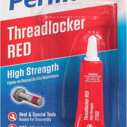 Permatex 27100 High Strength Threadlocker Red, 6 ml