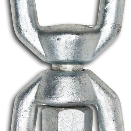 Campbell T9630635 Eye and Eye Swivel, Forged Steel, Galvanized, 3/8" Trade, 2250 lbs Load Capacity