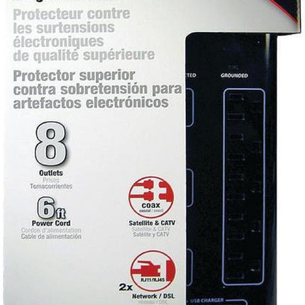 POWER ZONE OR503118 Surge Protector 8 Outlet with 4320J Strip