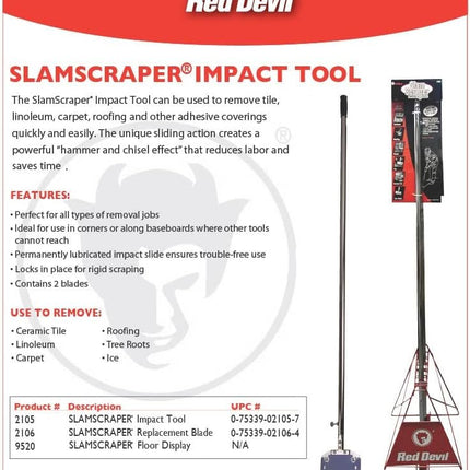 Red Devil 2105 Inc. Slam Scraper Impact Tool, Metal