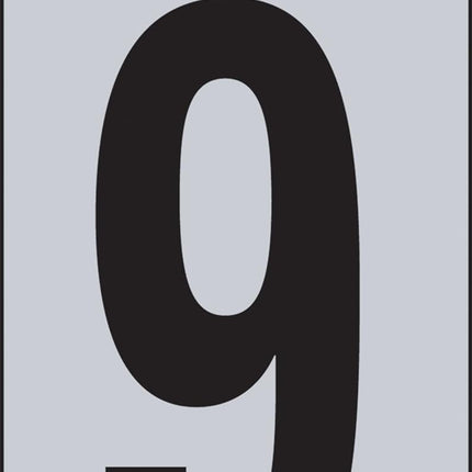 Hy-Ko RV-25/9 RV Reflective Self-Adhesive Weather Resistant House Number, 9, 2", Black