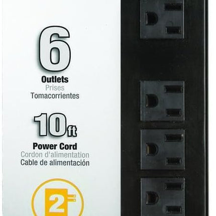 PowerZone Power Outlet Strip 125 V 15 A 6 Outlet