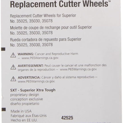 Superior Tool 42525 Replacement Cutter Wheels (Cu, Al, Steel)-Mini Tube Cutting Replacement Wheels,Black