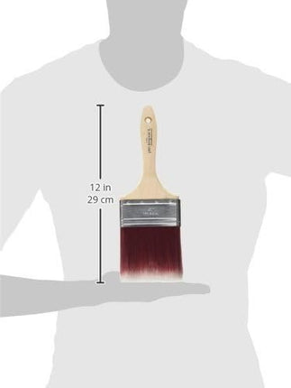 Linzer 0400 Pro Impact 1160 Varnish and Wall Brush, 4 in Width, Chiseled Polyester Blend, Color