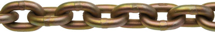 Campbell 0510426 System 7 Grade 70 Carbon Steel Transport Chain in Square Pail, Yellow Chromate, 1/4" Trade, 0.31" Diameter, 65' Length, 3150 lbs Load Capacity