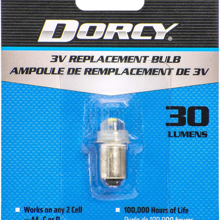 Dorcy 30-Lumen 3-Volt LED Replacement Bulb with 10-year Lifespan, (41-1643)